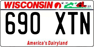 WI license plate 690XTN