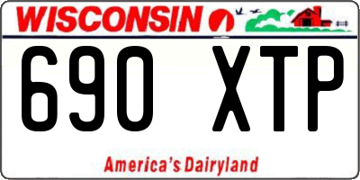 WI license plate 690XTP