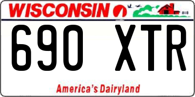 WI license plate 690XTR