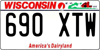 WI license plate 690XTW