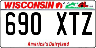 WI license plate 690XTZ