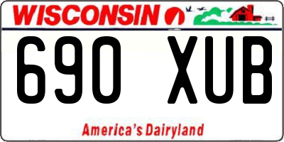 WI license plate 690XUB
