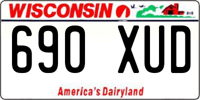 WI license plate 690XUD