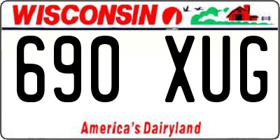 WI license plate 690XUG