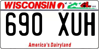 WI license plate 690XUH