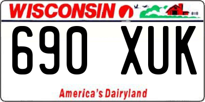 WI license plate 690XUK