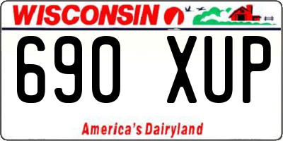 WI license plate 690XUP