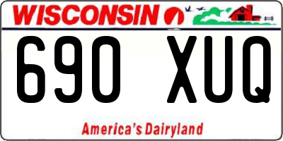 WI license plate 690XUQ