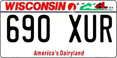 WI license plate 690XUR