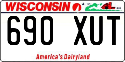 WI license plate 690XUT