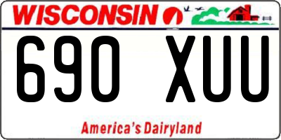 WI license plate 690XUU