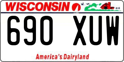 WI license plate 690XUW