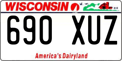 WI license plate 690XUZ