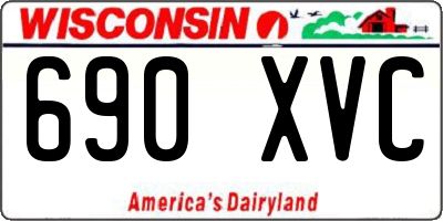 WI license plate 690XVC