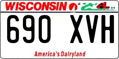 WI license plate 690XVH