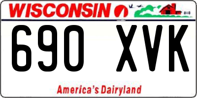 WI license plate 690XVK