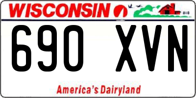 WI license plate 690XVN
