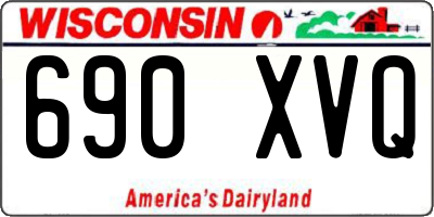 WI license plate 690XVQ