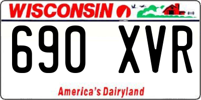 WI license plate 690XVR