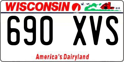 WI license plate 690XVS