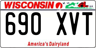 WI license plate 690XVT