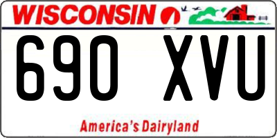 WI license plate 690XVU