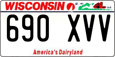 WI license plate 690XVV