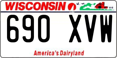 WI license plate 690XVW
