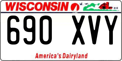 WI license plate 690XVY