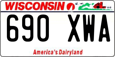 WI license plate 690XWA