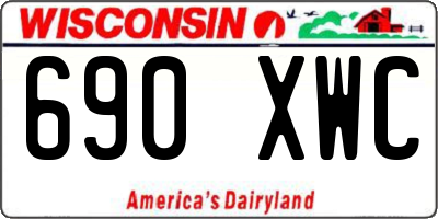 WI license plate 690XWC