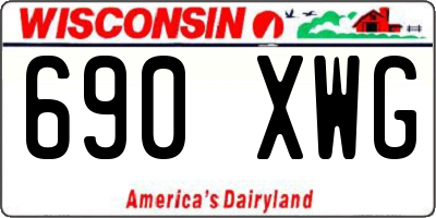 WI license plate 690XWG