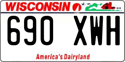 WI license plate 690XWH