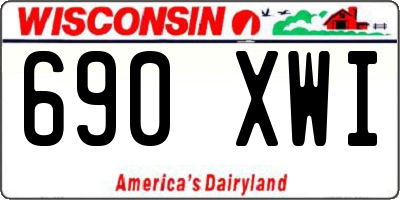 WI license plate 690XWI