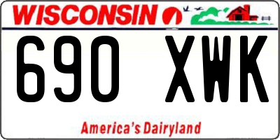 WI license plate 690XWK
