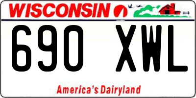 WI license plate 690XWL
