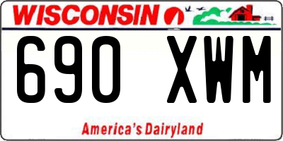 WI license plate 690XWM