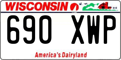 WI license plate 690XWP
