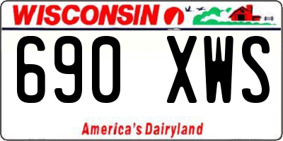 WI license plate 690XWS