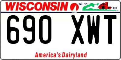 WI license plate 690XWT