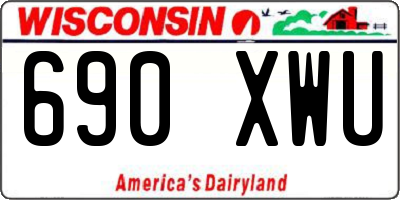 WI license plate 690XWU