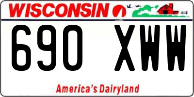WI license plate 690XWW