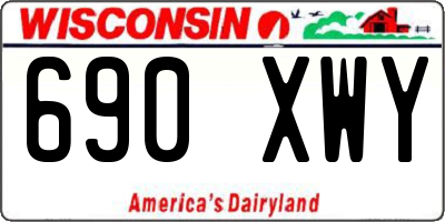WI license plate 690XWY