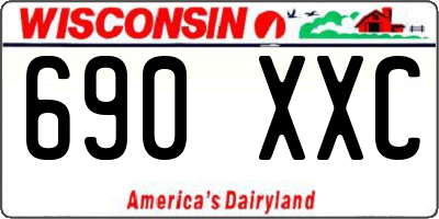 WI license plate 690XXC