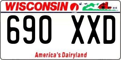 WI license plate 690XXD