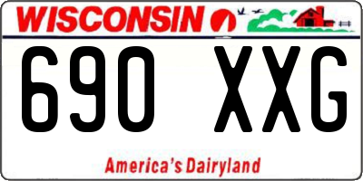 WI license plate 690XXG