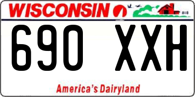 WI license plate 690XXH