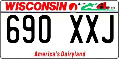 WI license plate 690XXJ