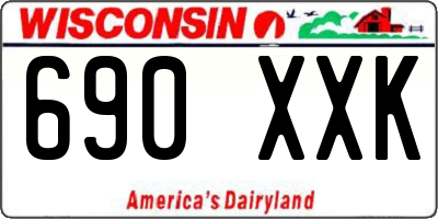 WI license plate 690XXK