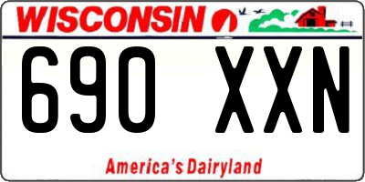 WI license plate 690XXN